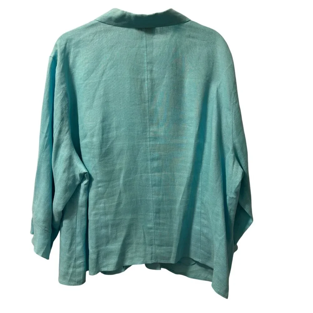 Talbots Teal Button-Up Top - Picture 12 of 12